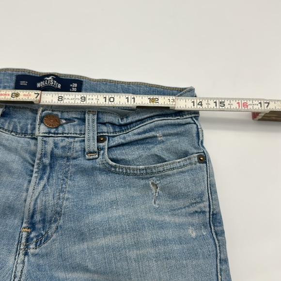 Hollister Supper Skinny California Epic Flex Light Blue Distressed Jeans 28x30 - Picture 10 of 13